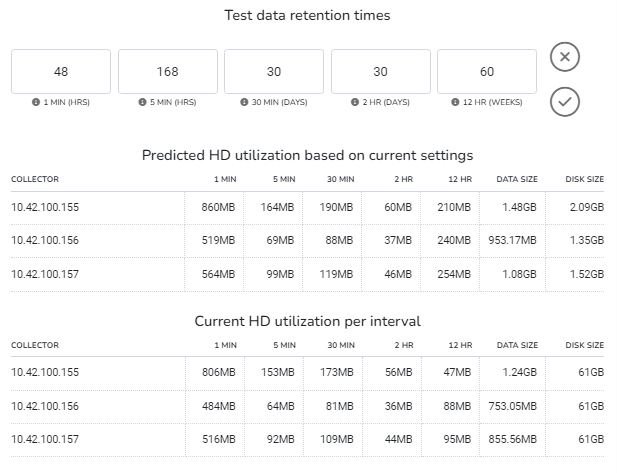 Database size calculator
